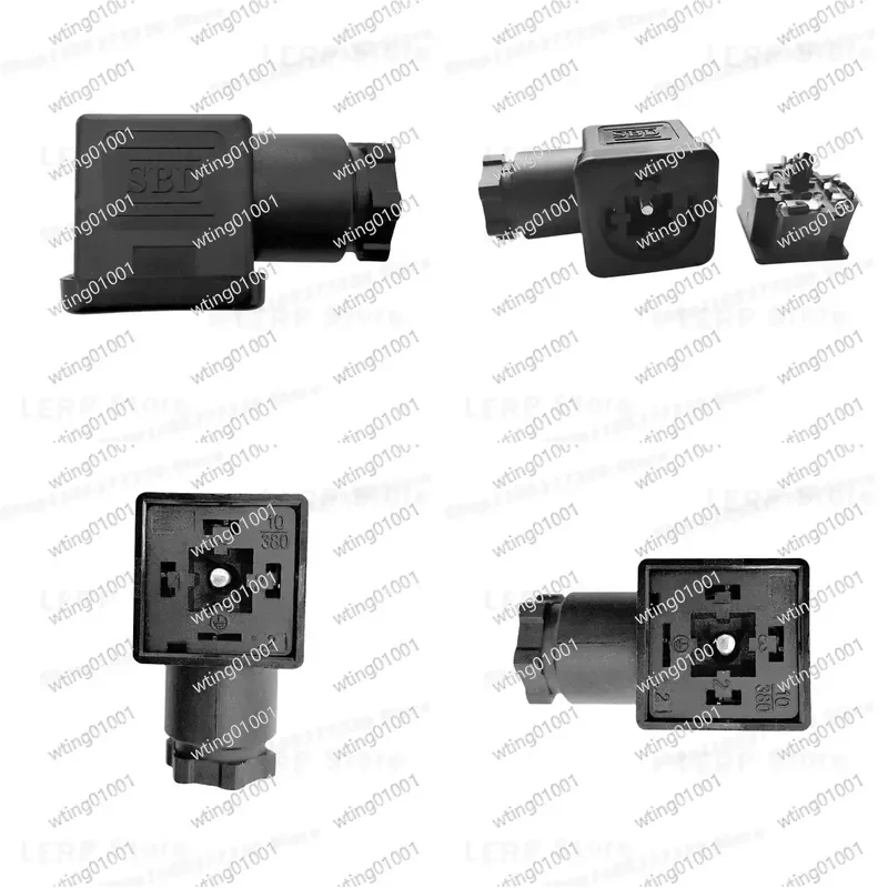 for Electromagnetic Solenoid New Hydraulic Cartridge Coil Connector DIN43650A 4 Pin Plug Wiring Harness
