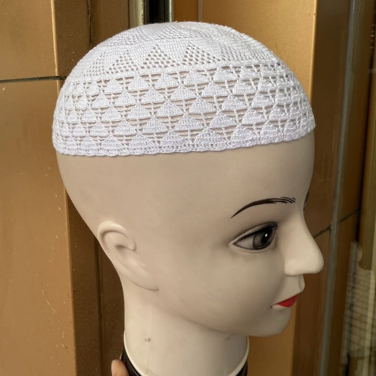 Muslim Caps For Men Clothing  Skull Prayer Hat Knitted Mesh Kufi Kippah Islamic Saudi Arabia Jewish Summer 0788 view 2
