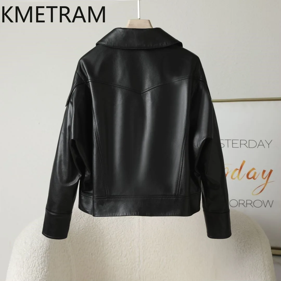 100 % echte Schaffelljacke für Damen, kurze, lockere Echtlederjacken für Damen, neu in Oberbekleidung, Herbst-Damenkleidung, 2025 Robertoка