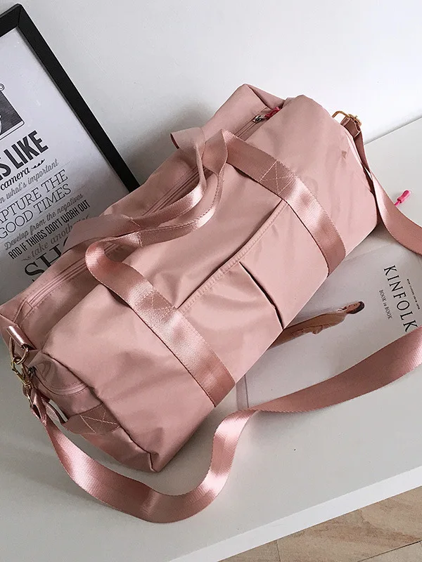 large-capacity-sports-fitness-bag-women's-yoga-travel-bag-separate-wet-and-dry-shoes-storage-oxford-cloth-travel-bag