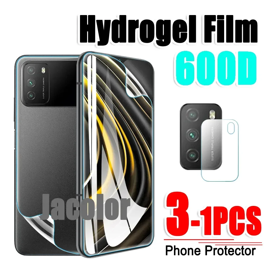 

1-3PCS Hydrogel Film For Xiaomi Poco M3 M4 Pro 5G M3Pro M4Pro 5 G Camera Glass Pocco Poca M 4 3 3Pro 4Pro Back Screen Protector