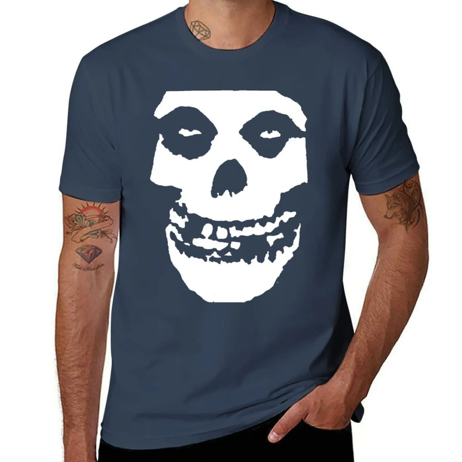 

Mens Misfits Fiend Skull T-Shirt printed t shirts for man t shirts for man graphic tees man t shirt heavy cotton T-Shirt