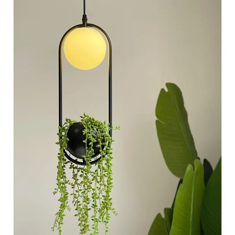 الرجعية الإبداعية مصنع قلادة مصباح للمطبخ بار بهو مقهى ديكور فني المنزل الأجهزة لوميناريا الأسود الشمال تركيبة إضاءة #4