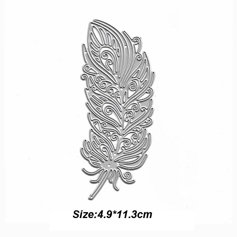 Metalowe matryce do wycinania piór Scrapbooking DIY Metal Craft Die Mold Feather Templates Stencil Photo Album Card Making Supplies