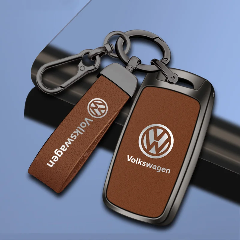 Car Flip Key Case Cover Shell For VW Volkswagen Polo Golf Passat Beetle Tiguan Seat Leon Altea Protector Keychain Accessories