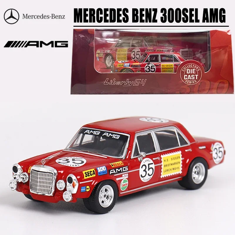 Liberty64 1/64 Mercedes Benz 300sel Amg Wrc Gelegeerd Speelgoed Motorvoertuig Diecast Metalen Model Geschenken