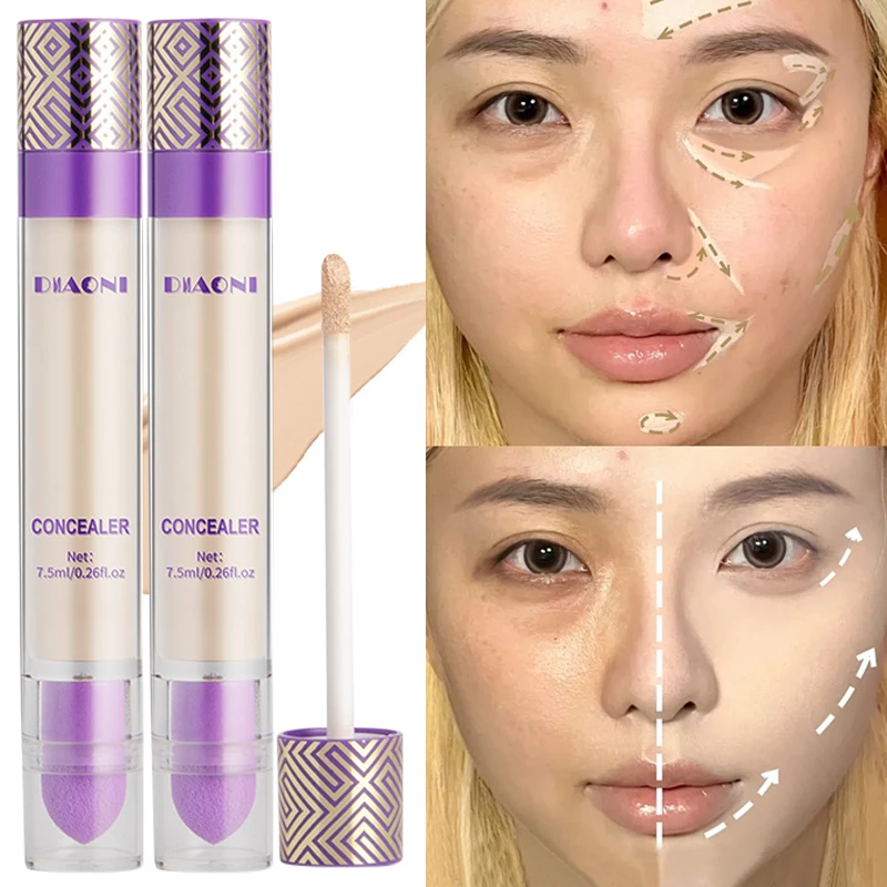 Ice Cream Texture Liquid Foundation Concealer Waterproof Oil-control Long-last Natural Conceale Cover Dark Circles Facial Makeup