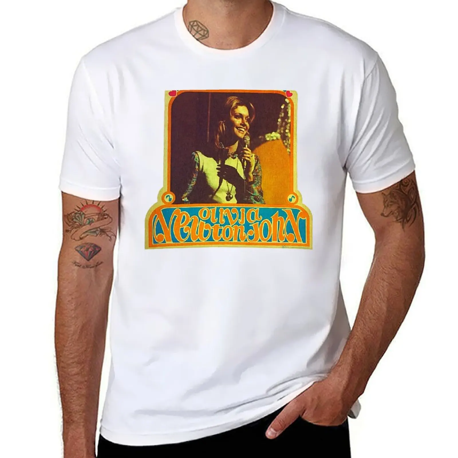 

Olivia Newton John T-Shirt man t shirt heavy cotton t shirt man casual T-Shirt