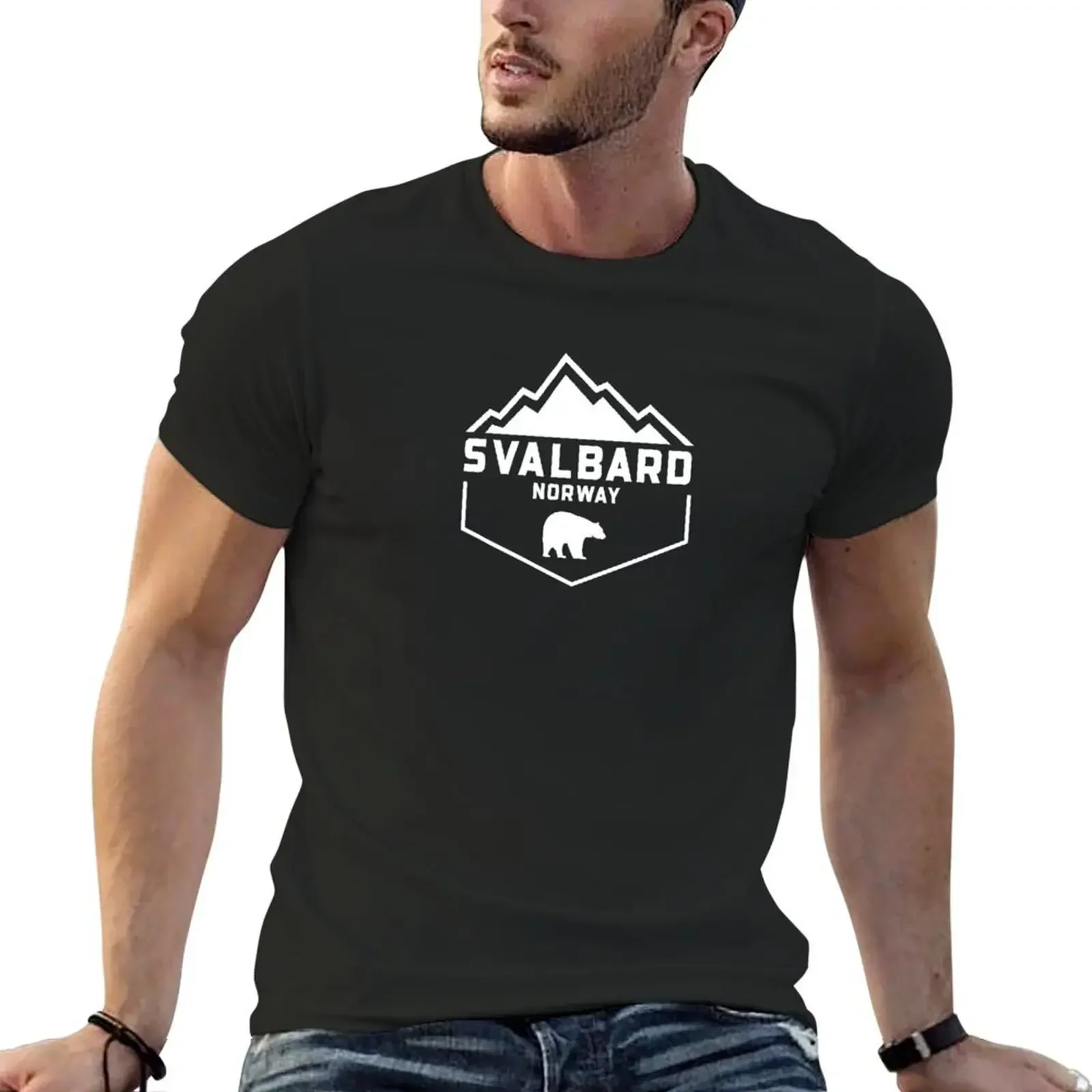 Svalbard Norway T-Shirt street wear custom shirt heavyweights clothing for men