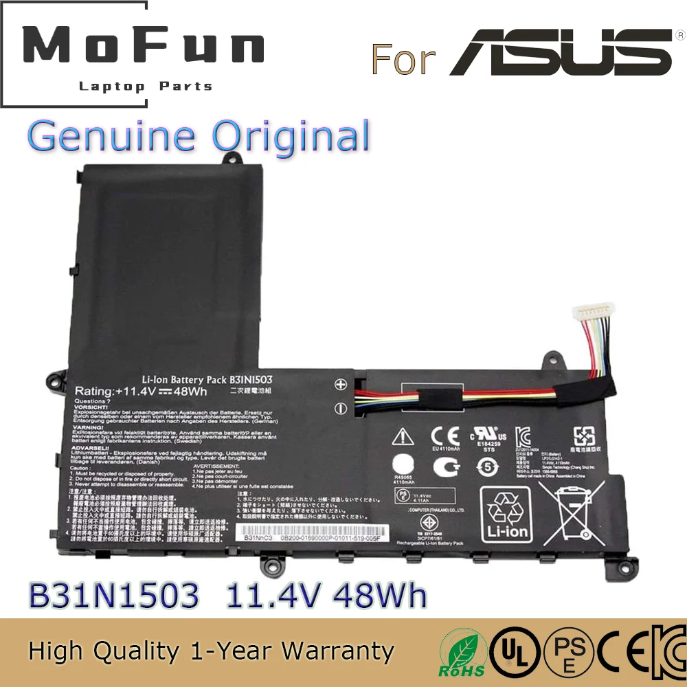 

Brand New Original B31N1503 11.4V 48Wh Laptop Battery for ASUS EeeBook R206SA E202SA-FD0012T E202SA-1E E202SA-7A E202SA-7B