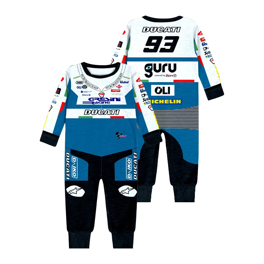 2024 MOTO GP Motorcycle Racing Competition Outdoor Extreme Sports Hot Selling GRESSINI RACING 93 Marcus Italian Baby Jumpsuit