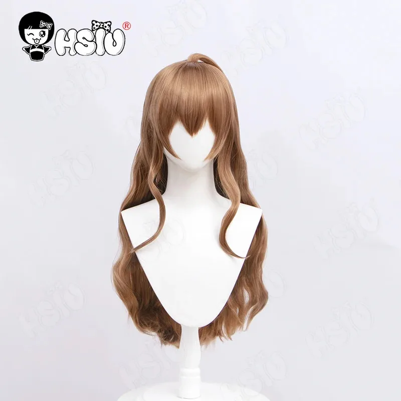 Parrucca cosplay TIGER×DRAGON Parrucca cosplay Aisaka Taiga HSIU 70CM Capelli lunghi micro-ricci marroni TIGER DRAGON Toradora! Parrucca Aisaka Taiga