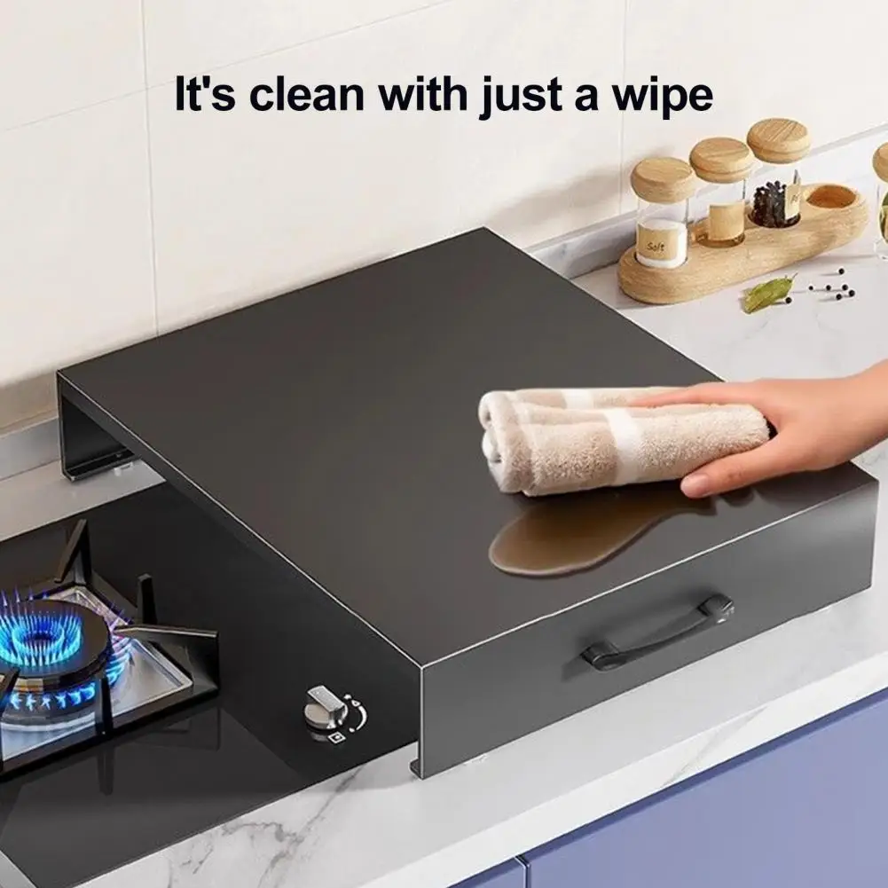 Gas Stove Safety Cover Waterproof Gas Stove Cover Board with Handle Heat-resistant Electric Burner Protector Easy-to-clean