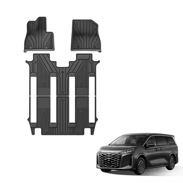 MPV Accessories For BYD Xia M9 TPE Floor Mat Slip Rubber Foot Mat Interior New Energy Vehicle Parts Accessories