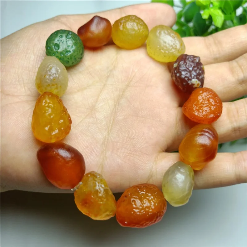 Supply Jewelry Rare Alashan Raisin Gourd Agate Bracelet Gobi Rough Stone