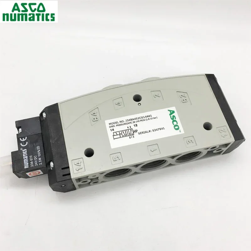 

Shige fluid control ASCO solenoid valve J34BA2CG14A61 (1.8-10bar) numatics24vdc