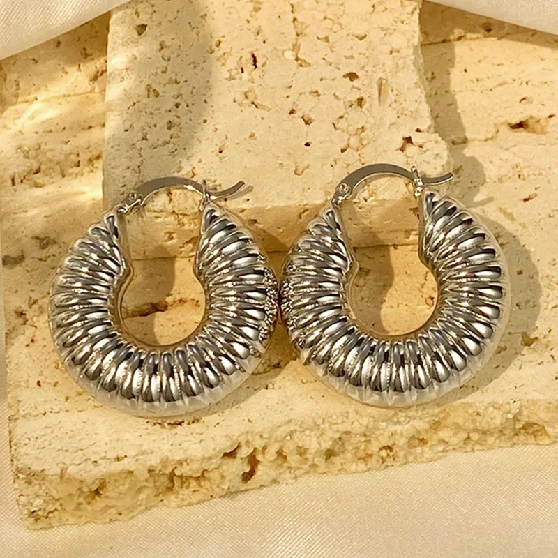 مشبك أذن بارد معدني أوروبي وأمريكي جديد لعام 2025 للنساء، نهاية عالية، مكانة، مجوهرات شخصية مبالغ فيها