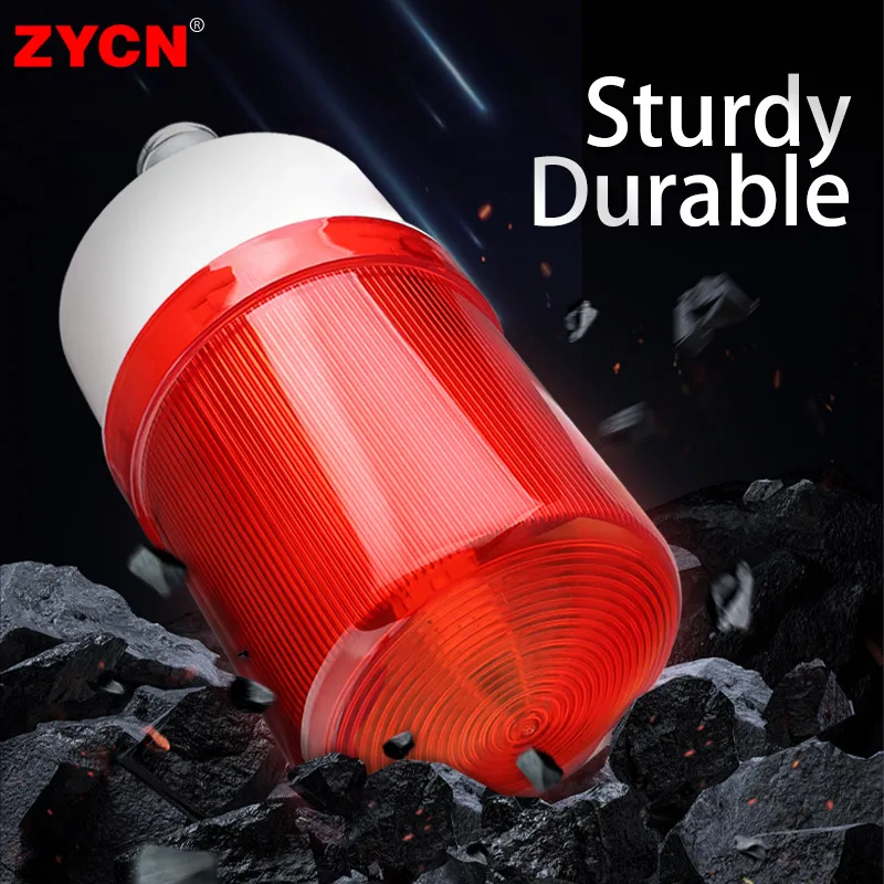 LTE-1101 Waterproof LED Rotating Indicator Signal Flashing Light Beacon Warning No Sound Strobe Alarm Lamp 12/24/220V Customized