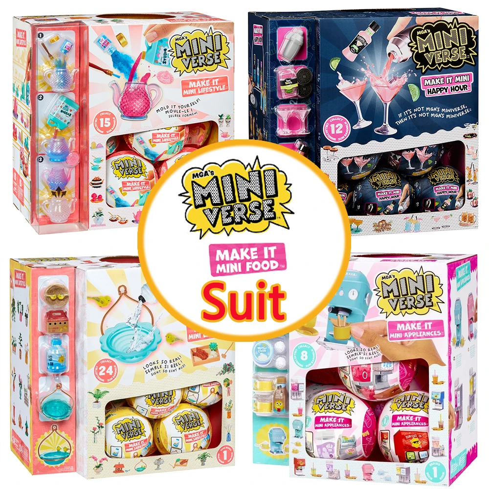 

Set MGA Miniverse Make It Mini Spa Collection Diy Spa Accessories Toys Blind Box Doll Set Girls Gift Mystery Box Kids With Box