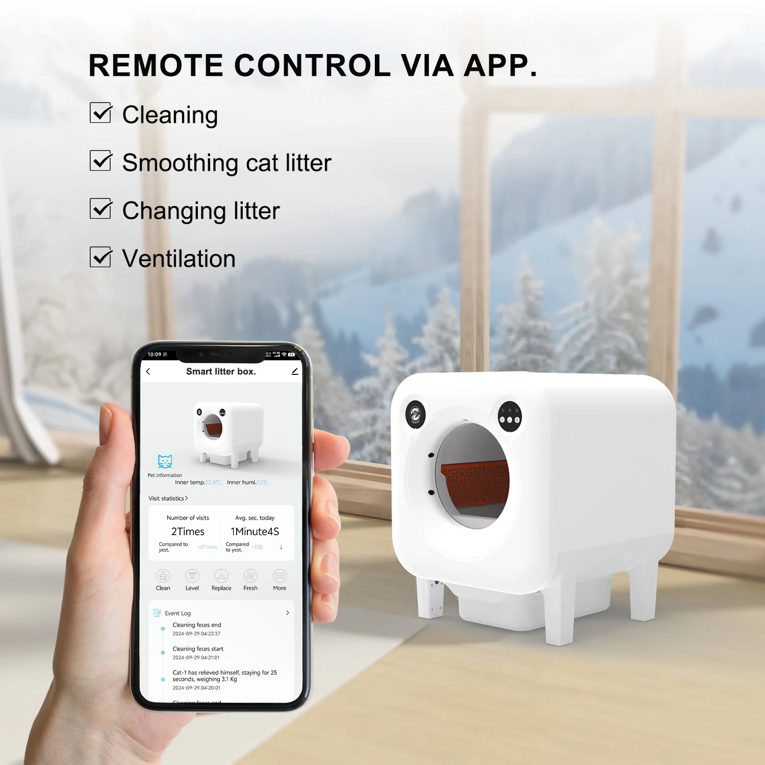 Producto para mascotas CatBox grande autolimpiante automático personalizado OEM/ODM