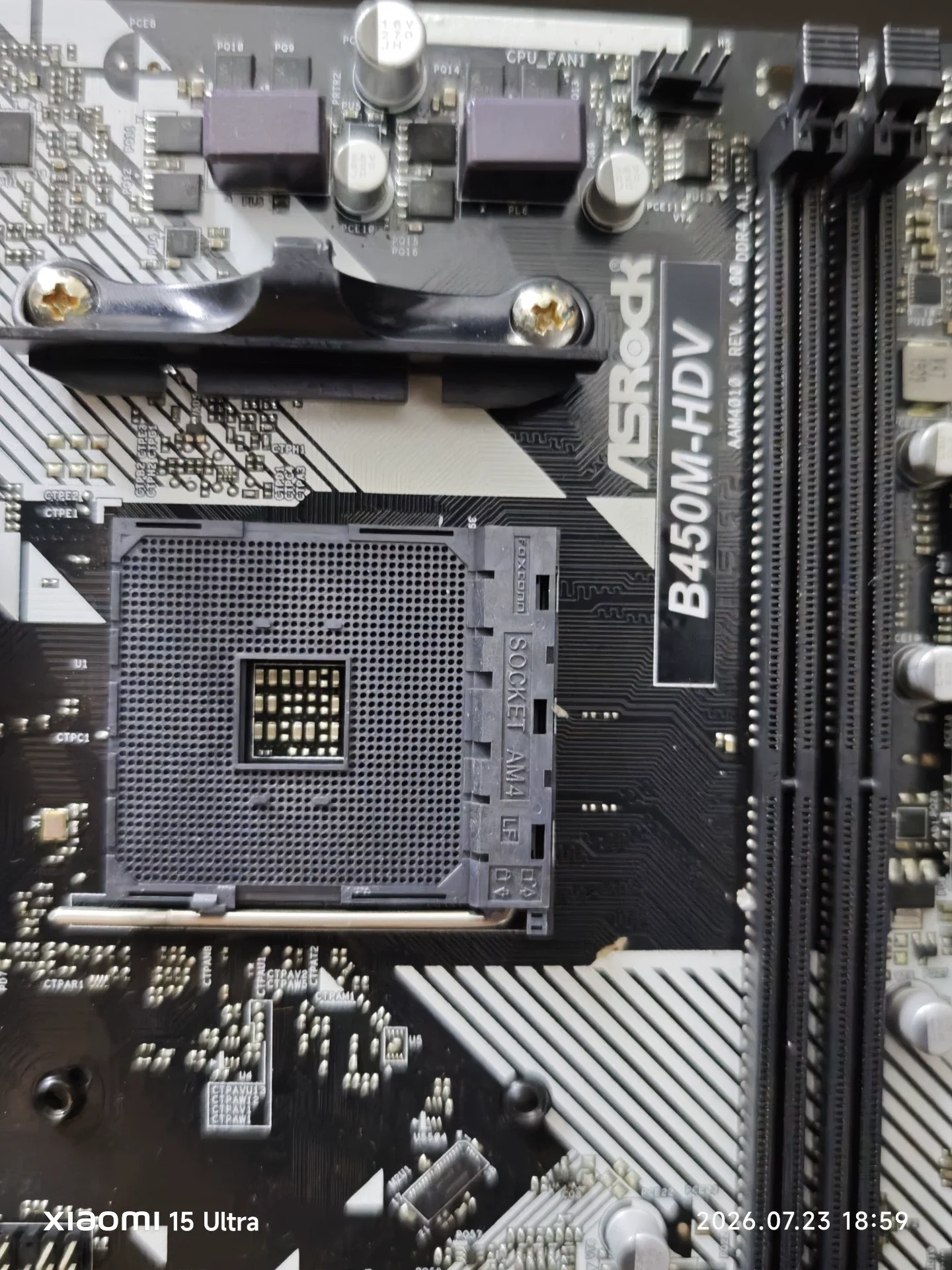 Used For ASROCK B450M-HDV R4.0 AM4 mATX Motherboard 2×DDR4 M.2 NVME HDMI Support Ryzen 5800X3D 5700X 5600X 5600G view 3