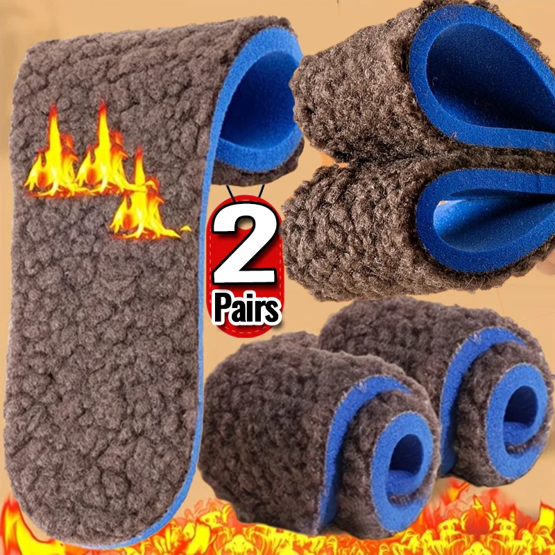 

Мягкие теплые стельки из шерсти альпаки, толстые плюшевые подушечки для ног с подогревом, морозостойкие стельки для мужчин и женщин, зимние ботинки, вставки для обуви, термостелька