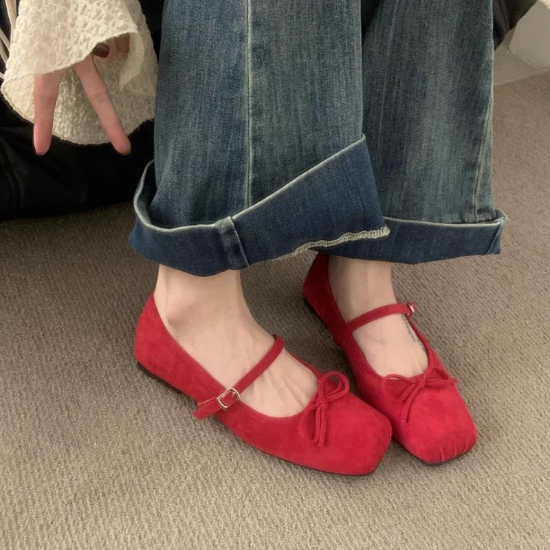 

Dress Women's Shoes New Fashion French Style Girl Bow Multifunctional Pig Nose Princess Shoes Women's Flat Shoes Multicolor