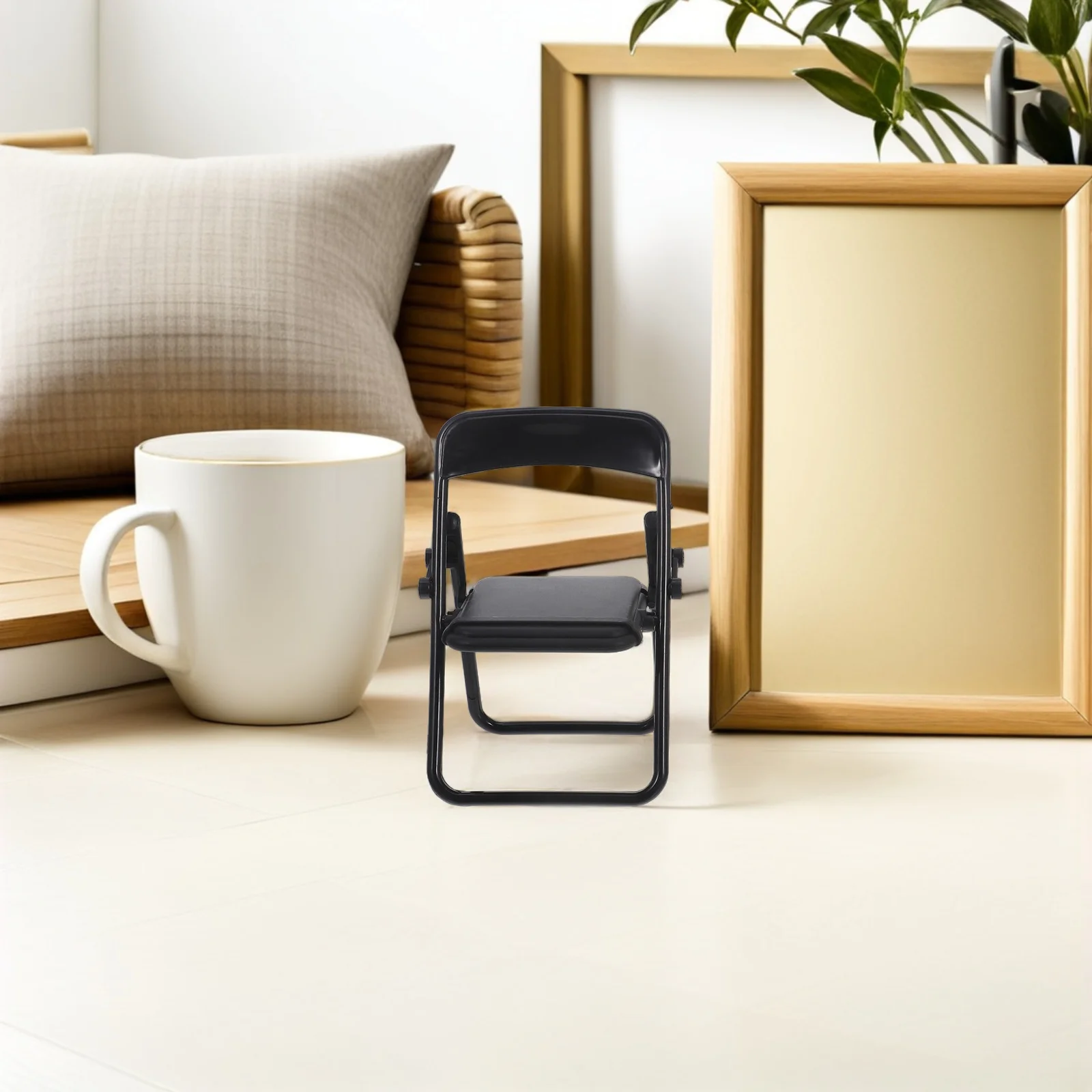 10 szt. Uroczy Mini Stojak na Telefon w Kształcie Krzesła, Solidne Podparcie do Oglądania Bez Użycia Rąk, Idealny do Domu, Biura, Akademika, Dekoracji Domku dla Lalek, Składany