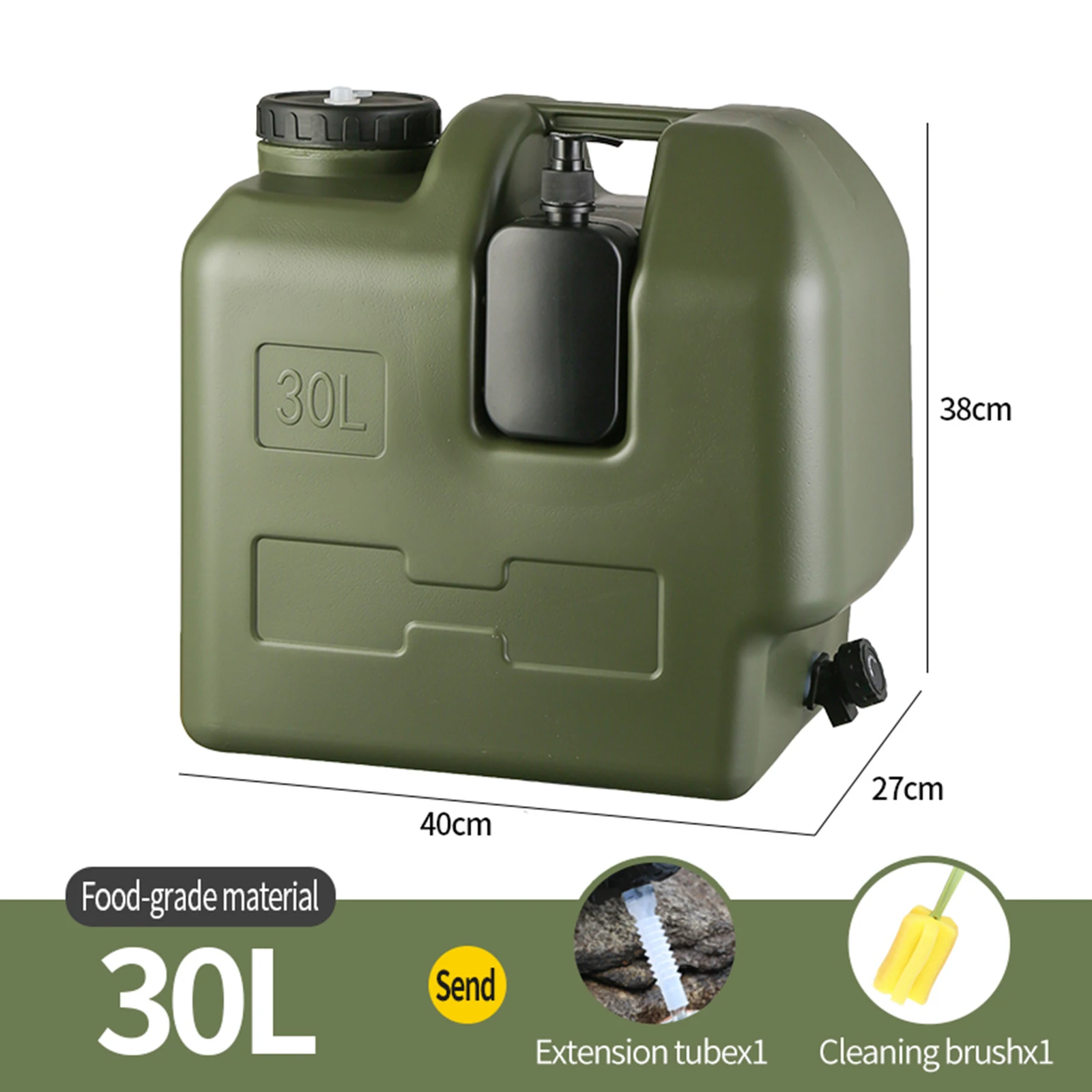 15/30L Tragbarer Camping-Wasserkrug mit Zapfhahn und Seifenspender, BPA-freier Wassertank für Outdoor-Camping und Auto – Detail 17