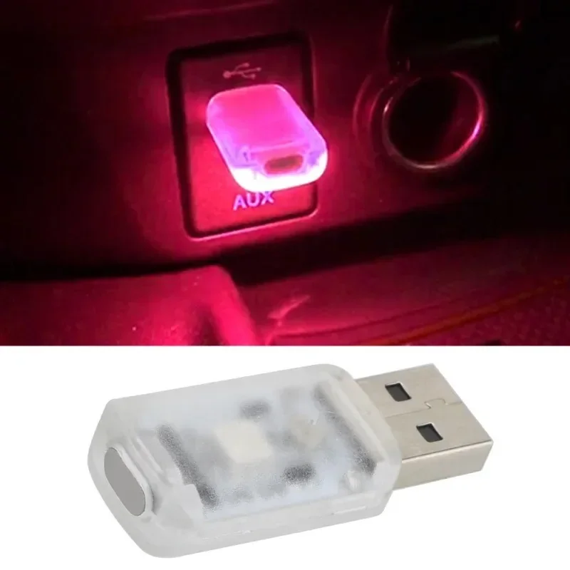 

5V Car LED Atmosphere Light Touch Sound Control Decorative Light USB Magic Stage Effect Light Cigarette Lighter