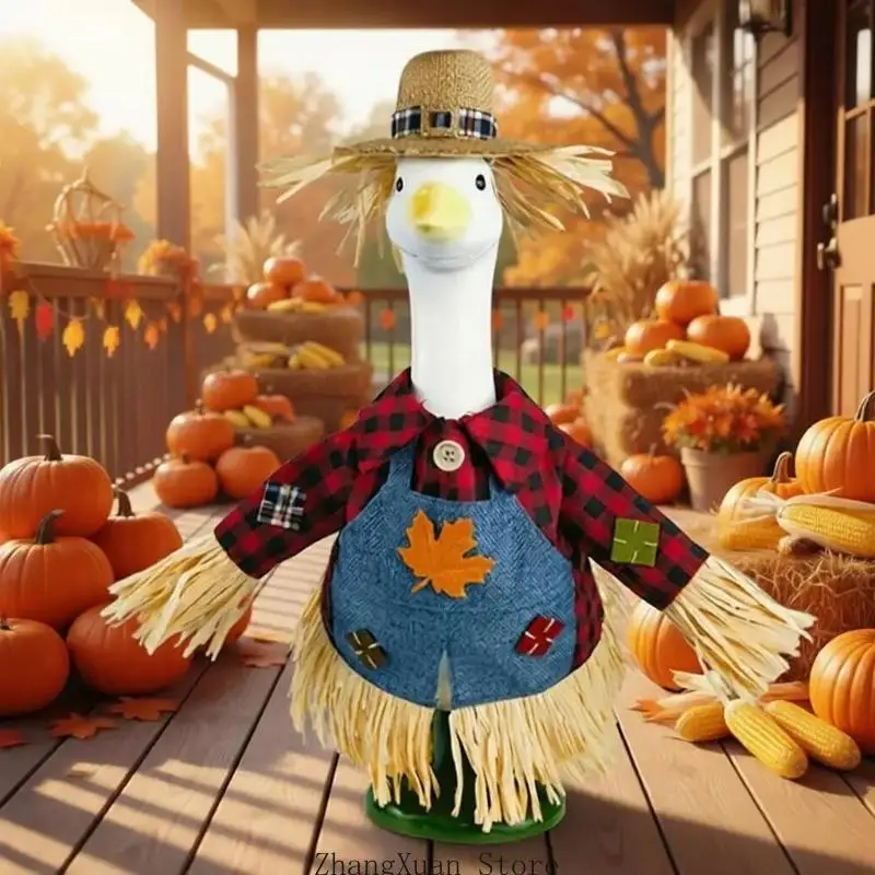 Herbst-Veranda-Statue-Kleidung für 23-Zoll-Display, Ernte-Themen-Outfit-Set, Polyesterstoff für Garten und 3XUF – Detail 9