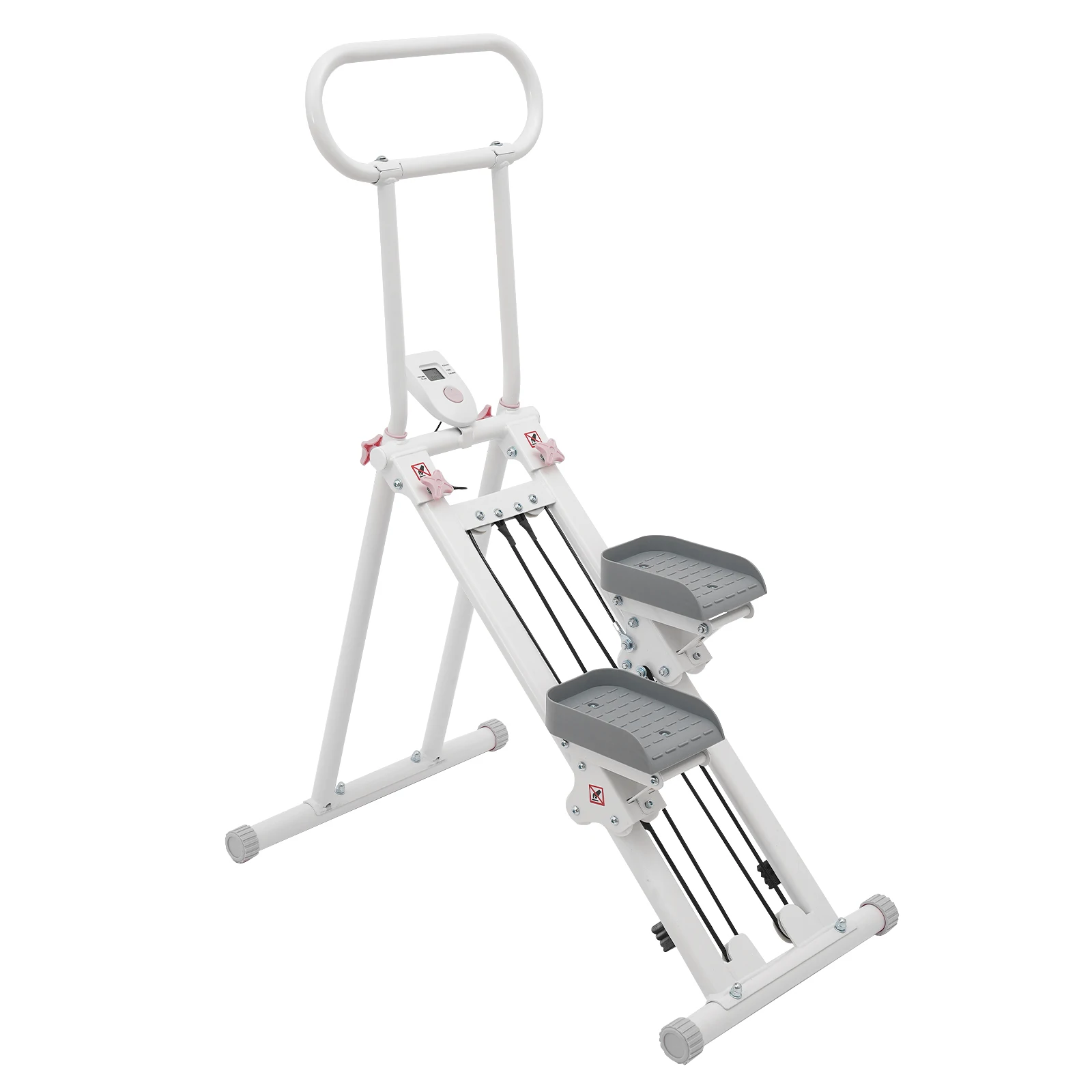 Stair Stepper for Home Gym 300lbs, Folding Vertical Climber with Adjustable 46-50in Handrail, 20dB Quiet