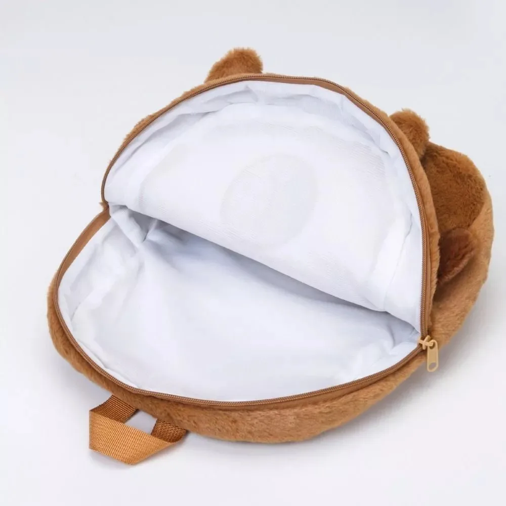 New Cute Shoulder Bag Casual Cartoon Capybara Plush Backpack Students School Bag Couple Crossbody Bag