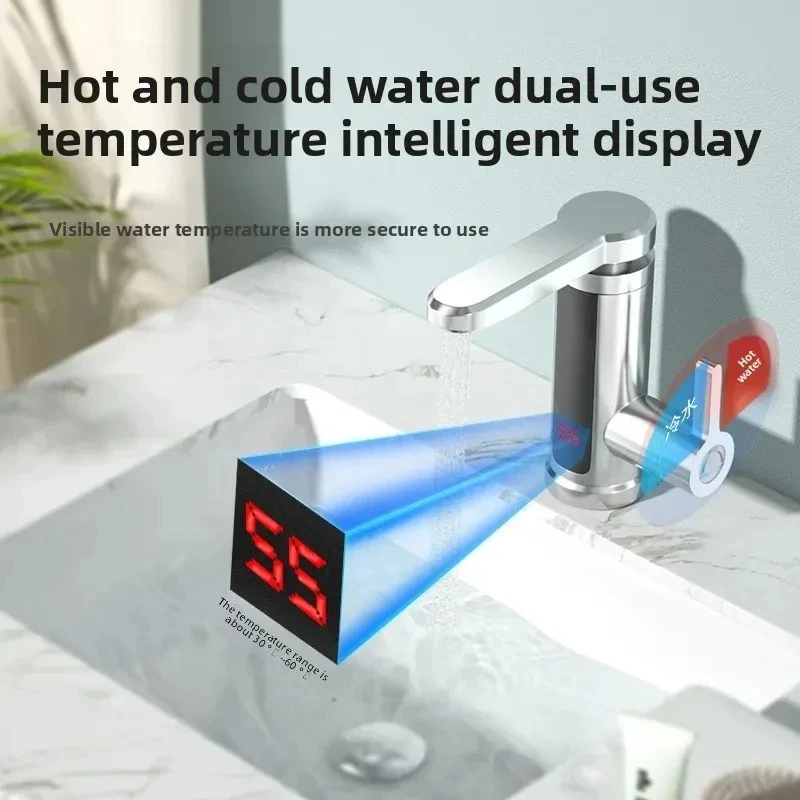 

Instant Heating Tankless 220V Digital Display Electric Water Heater Kitchen Mixer Tap