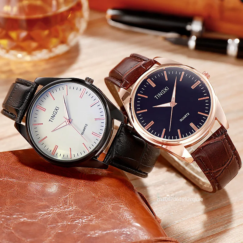 Simple Casual Men Wristwatch 2024 New Arrival Luxury Brand Top Quality Leather Band Quartz Watch Men Sport Watch Relogio Saat