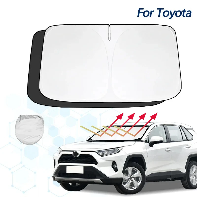 

Для Toyota RAV4 XA40 XA50 солнцезащитный козырек на лобовое стекло, солнцезащитный козырек, защита от солнца, складные блоки, УФ-лучи, сохраняют ваш автомобильный охладитель