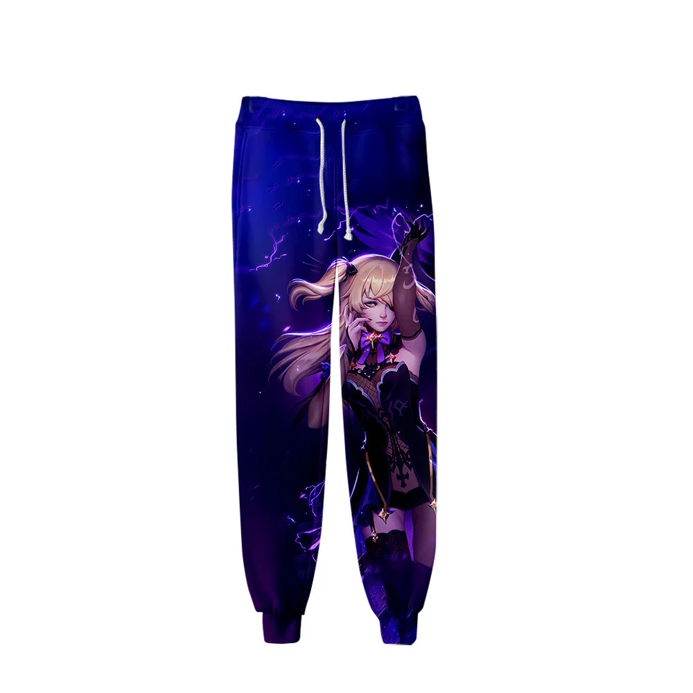 2024 Genshin Impact 3D Printed Sweatpants Fashion Jogger Pants Streetwear Harajuku Slim Men/Women Warm Pants Trousers