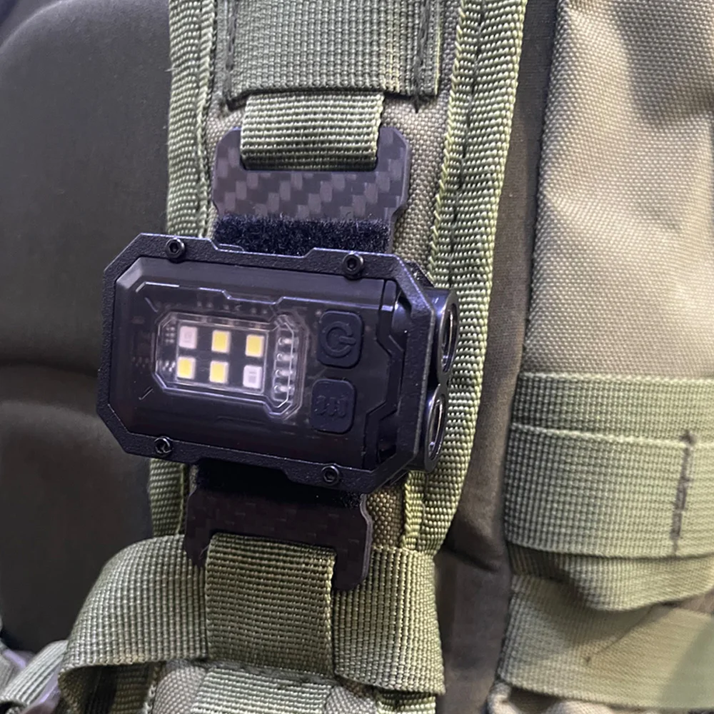 Outdoor EDC Tragbare Mini Licht Camping Wandern Sicherheit Blinklicht Strobe Licht Für Molle System 25mm Rucksack Gurt