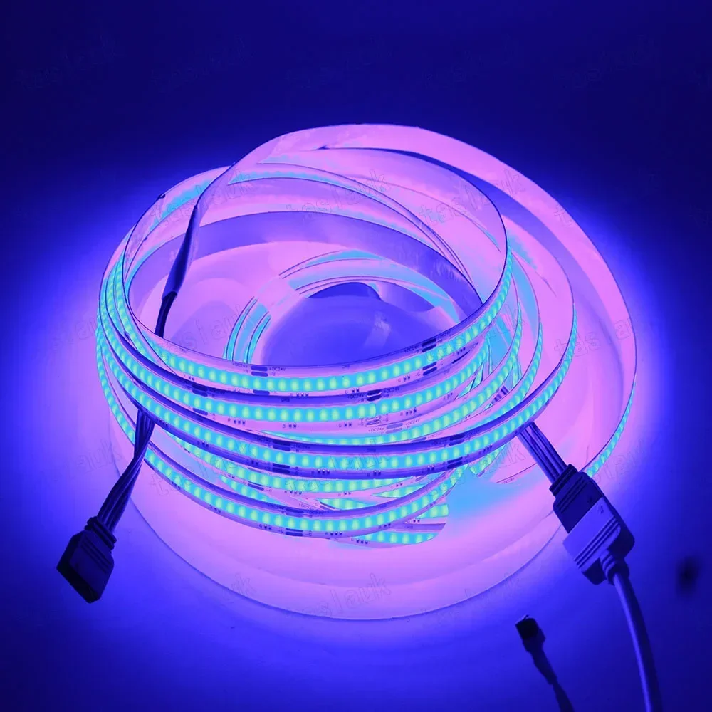 5M 16.4ft RGB COB LED Strip 12V 24V 810 840LEDs/m ad alta densità flessibile COB RGB Tape LED Light per illuminazione interna - Image 4