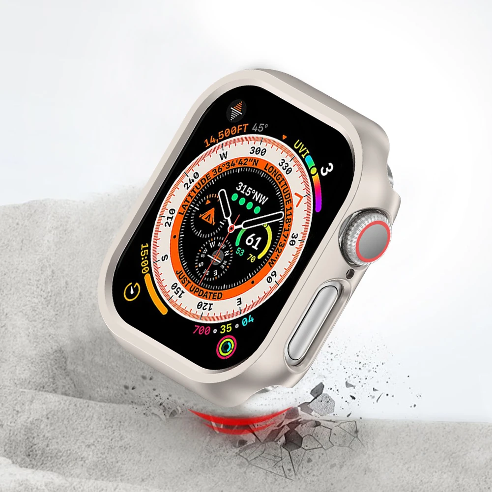 Capa protetora para relógio, capa protetora antiarranhões para pc rígido para apple watch série 10 42mm/46mm, acessórios