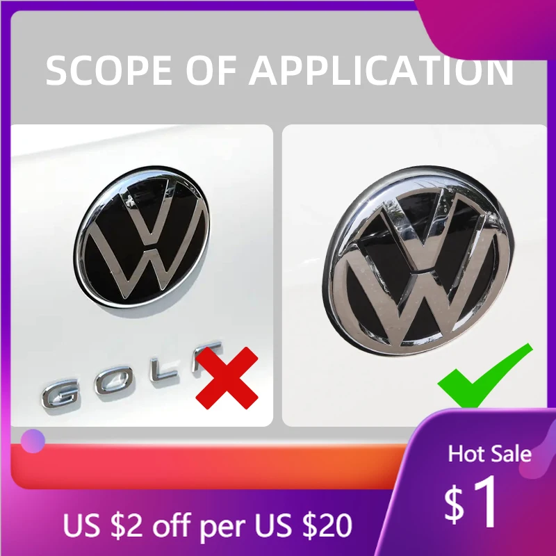 

Наклейка на решетку радиатора и крышку багажника для автомобилей Volkswagen (VW) GTI, Polo, Golf MK6, MK7, MK8, Passat — хит продаж 2026 года