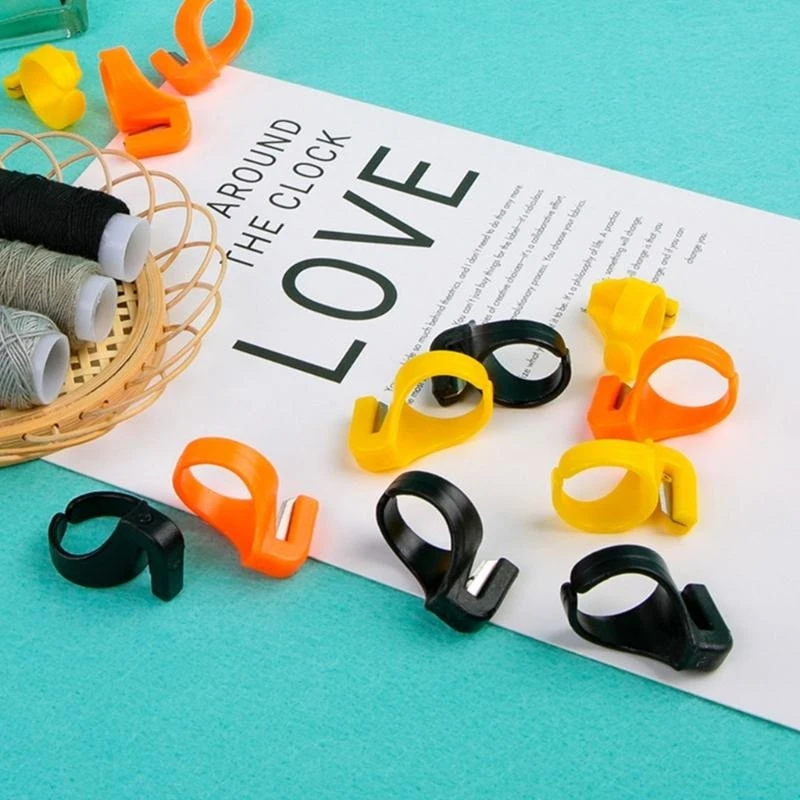 

12Pcs Sewing Thread Cutter Rings, Quilting Thread Cutter Thimble Finger Sewing