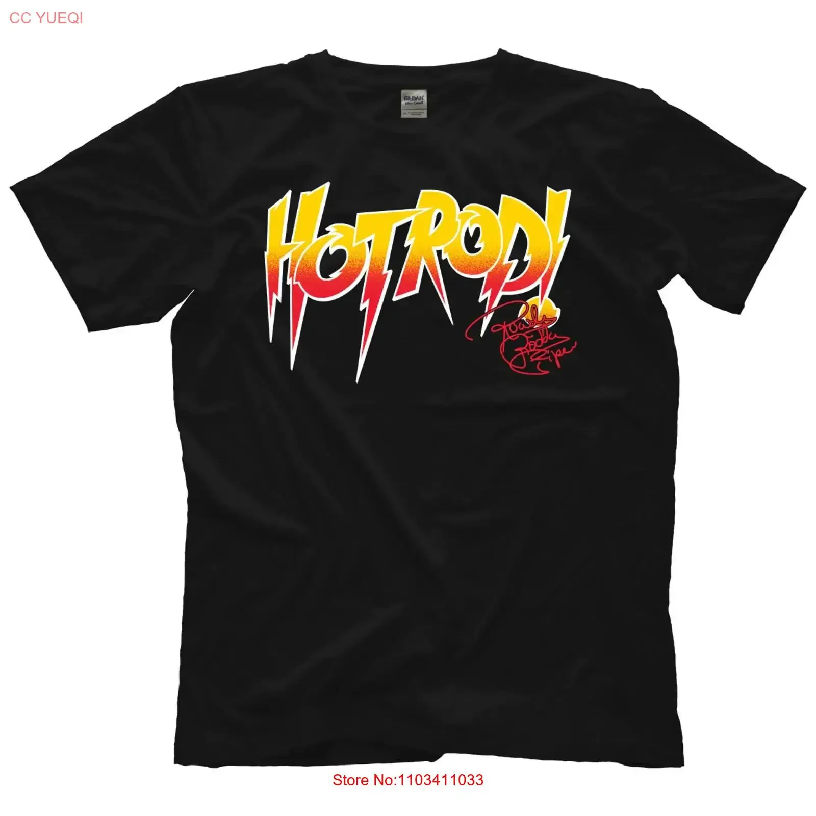 Camiseta Rowdy Roddy Piper Hot Rod Signature vintage lavada casual unissex moda streetwear roupas de designer elásticas