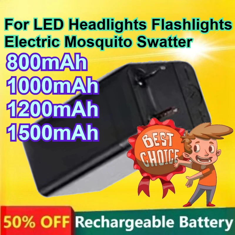 

4V Lead Acid Rechargeable Storage Battery for LED Headlights Flashlights Electric Mosquito Swatter Battery 800mAh-1500mAh