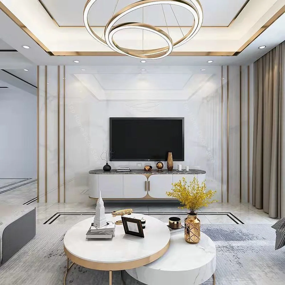 5M Stainless Steel Flat Decor Line Gold Mirror Wall Sticker for Background Wall Ceiling Edge Strip Living Room Home Decoration