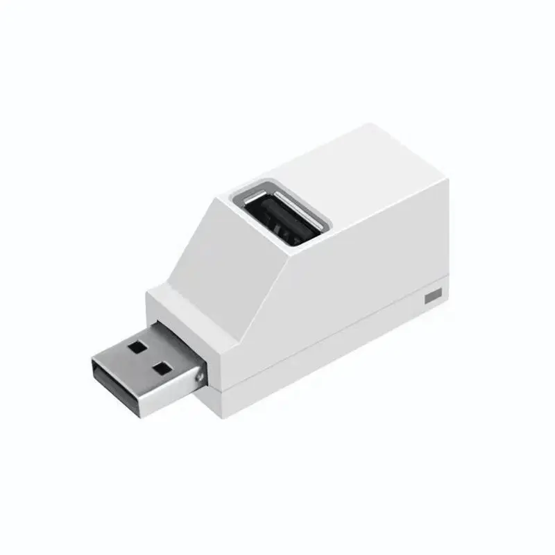 AEE9-USB HUB Adapter Extender Mini Splitter Box 3 Ports For PC Laptop Mobile Phone High Speed U Disk Reader