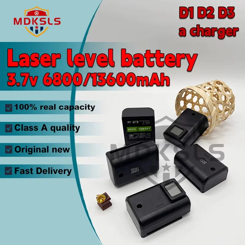 New 6800mAh Rechargeable Laser level meter lithium charger battery Digital Battery 8/12 line/16 line strong green laser level