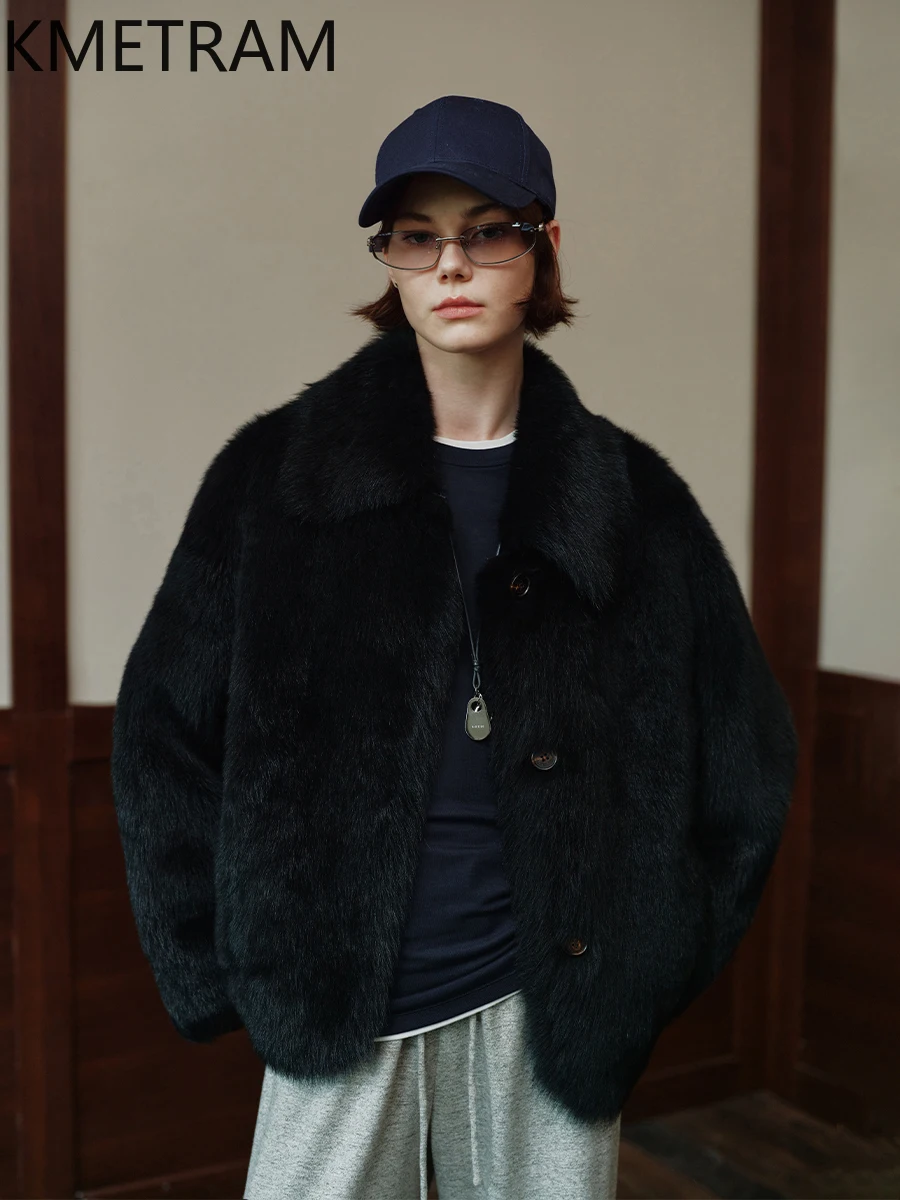 سترة من صوف الغنم الطبيعي من توسكانا مزدوجة الوجه معطف نسائي قصير غير رسمي من الفرو الحقيقي ملابس شتوية سترات فروي 2025 شوهبا