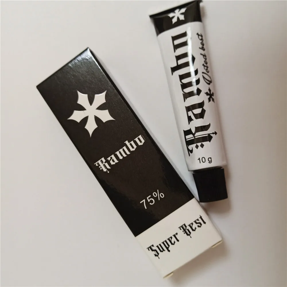 1/5/10/30/50 Stuks 75% Rambo Tattoo Witte Crème Voor Permanente Make-Up Microblading Wenkbrauw Lippen 10G