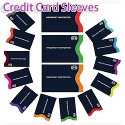 2Pcs Credit Card Sleeves RFID Blocking Credit Bank Card Sleeves Protector Aluminum Foil Anti-Scan Card Holder RFID Blocking